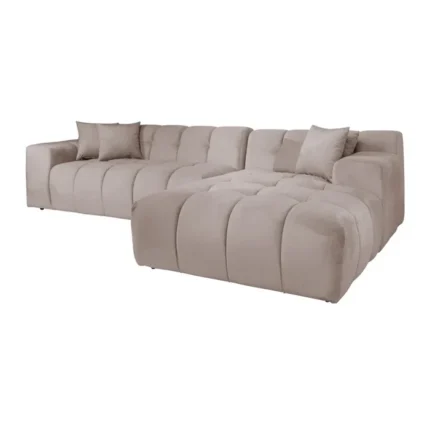 Bank Cube 3-zits + lounge rechts (Quartz Khaki 903)