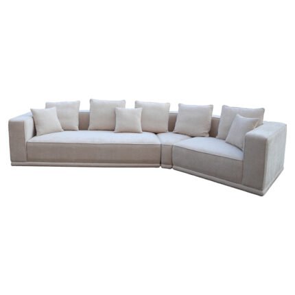 Sofa lusso 4-zits beige chenille (niagara 902 beige)