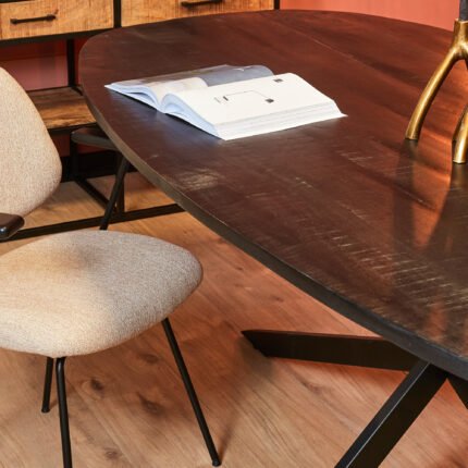 Eettafel Elegance Black | Deens ovaal | 200x100