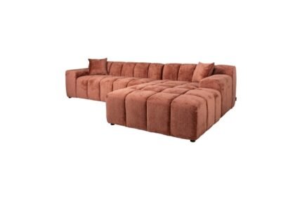Sofa Cube 3-Zits + Lounge Rechts (Fusion 92 Blush)